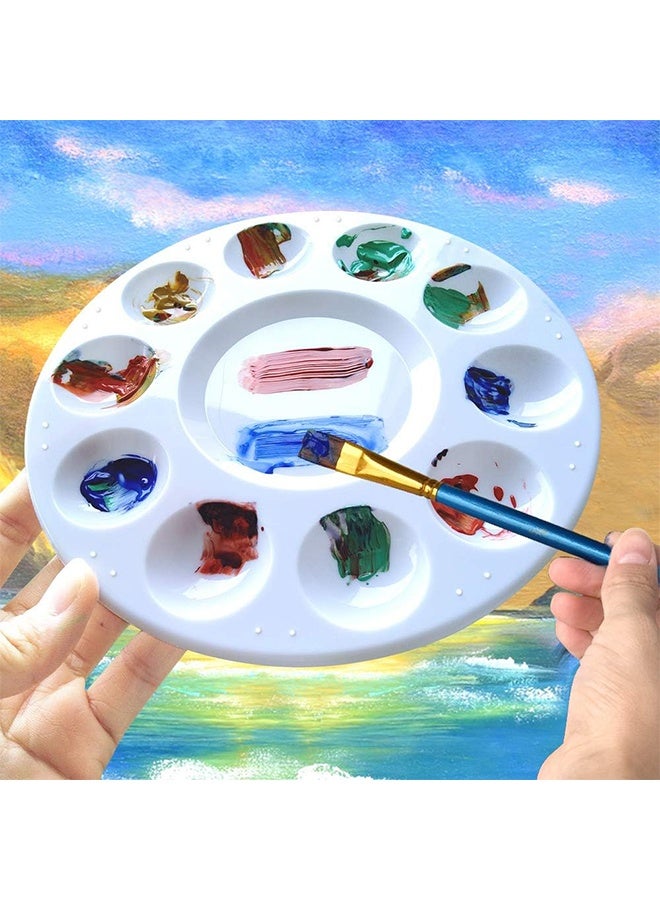 YJ 6-Piece Paint Tray Palettes, Plastic Paint Pallets with Thumb Hole for Painting DIY Art - Image 4
